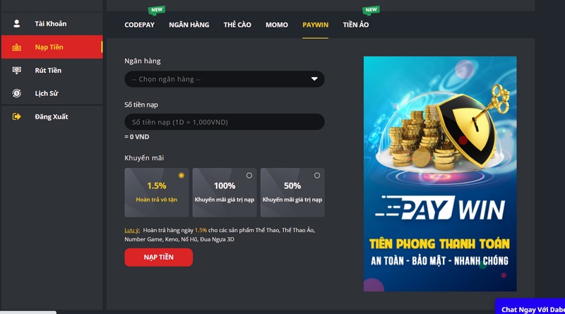 Nhà Cái Cung Cấp Cho Anh Em Phương Thức Thanh Toán Nhanh Qua Paywin